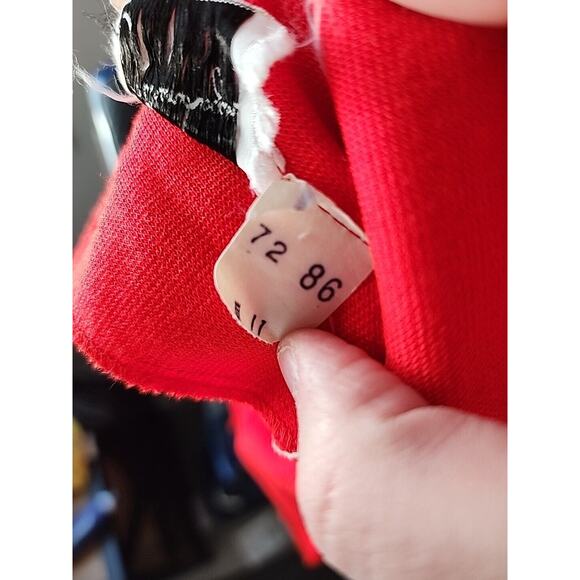 SOLD Jonathan Logan Red Orange Dress Jacket Set Vintage Polyester 16-18" PTP - Picture 7 of 12